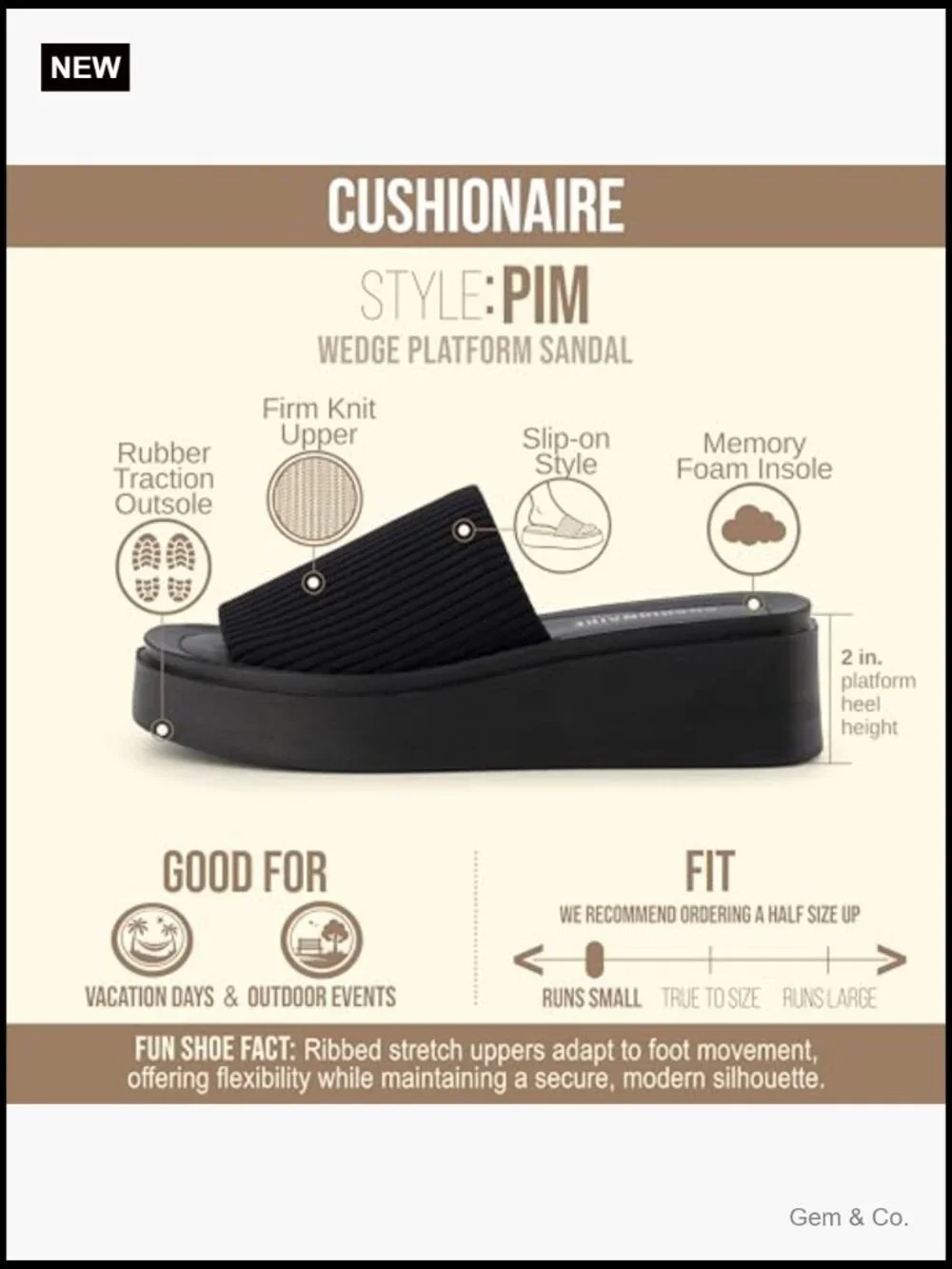 Chunky Platform Sandals with Memory Foam - Comfort Summer Shoes